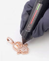 Moissanite Allah Hamsa Hand Pendant 14K Gold - Rose Gold