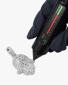Moissanite Allah Hamsa Hand Pendant 14K Gold - White Gold