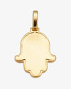 Moissanite Allah Hamsa Hand Pendant 14K Gold - Yellow Gold
