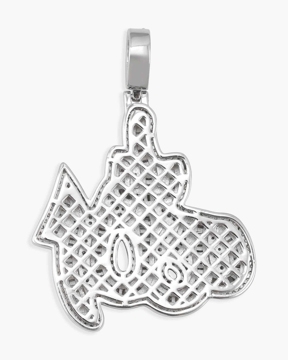 moissanite allah pendant 14k white gold icecartel back