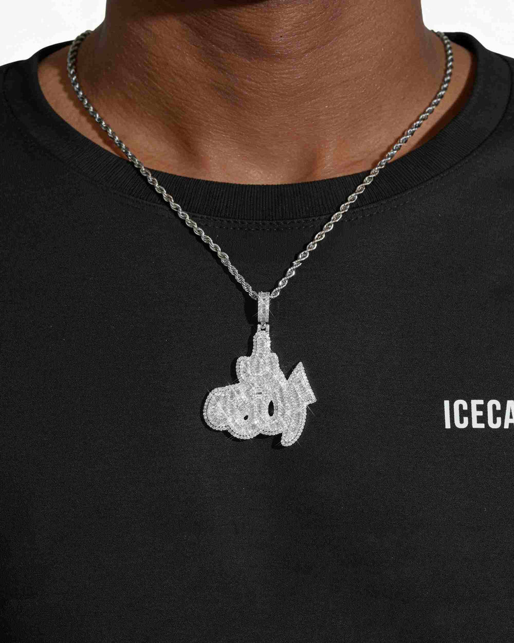 moissanite allah pendant 14k white gold icecartel model