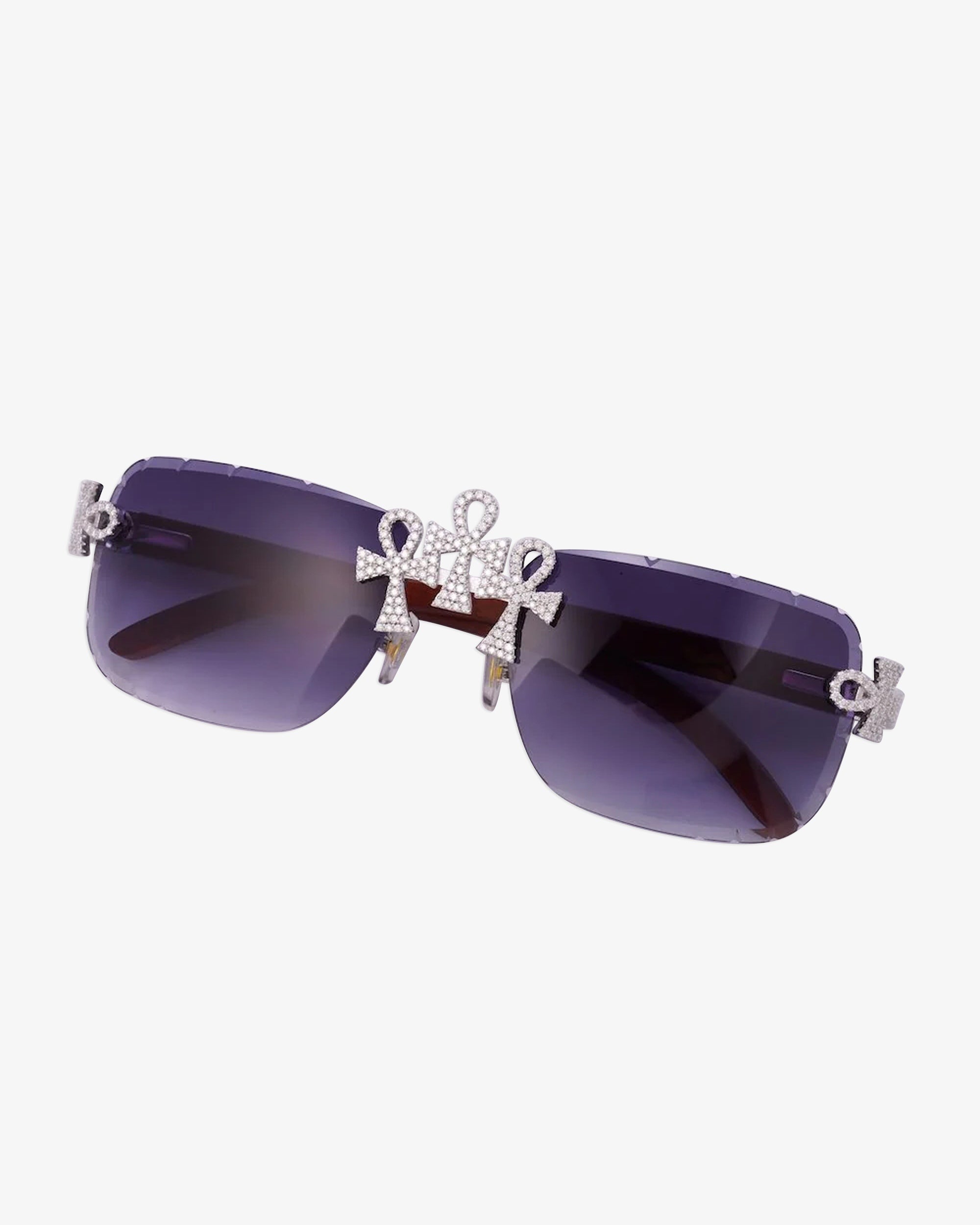 Moissanite Ankh Cross Sunglasses 14K Gold