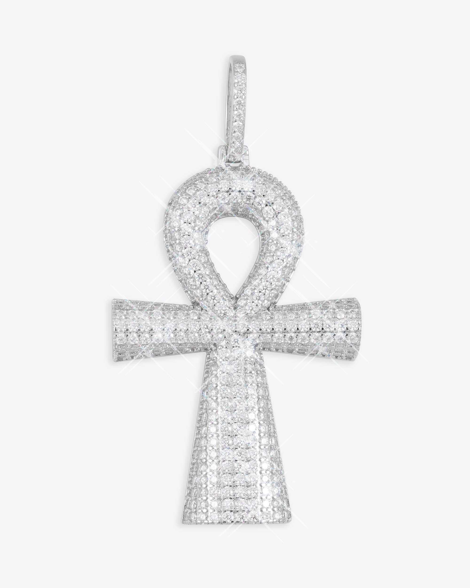 Moissanite Ankh Pendant 14K Gold - IceCartel