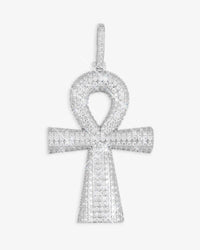 moissanite baguette ankh pendant 14k gold icecartel main