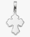 Moissanite Baguette Cross Pendant 14K Gold - White Gold