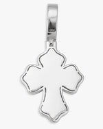 Moissanite Baguette Cross Pendant 14K Gold - White Gold