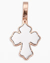Moissanite Baguette Cross Pendant 14K Gold - Rose Gold