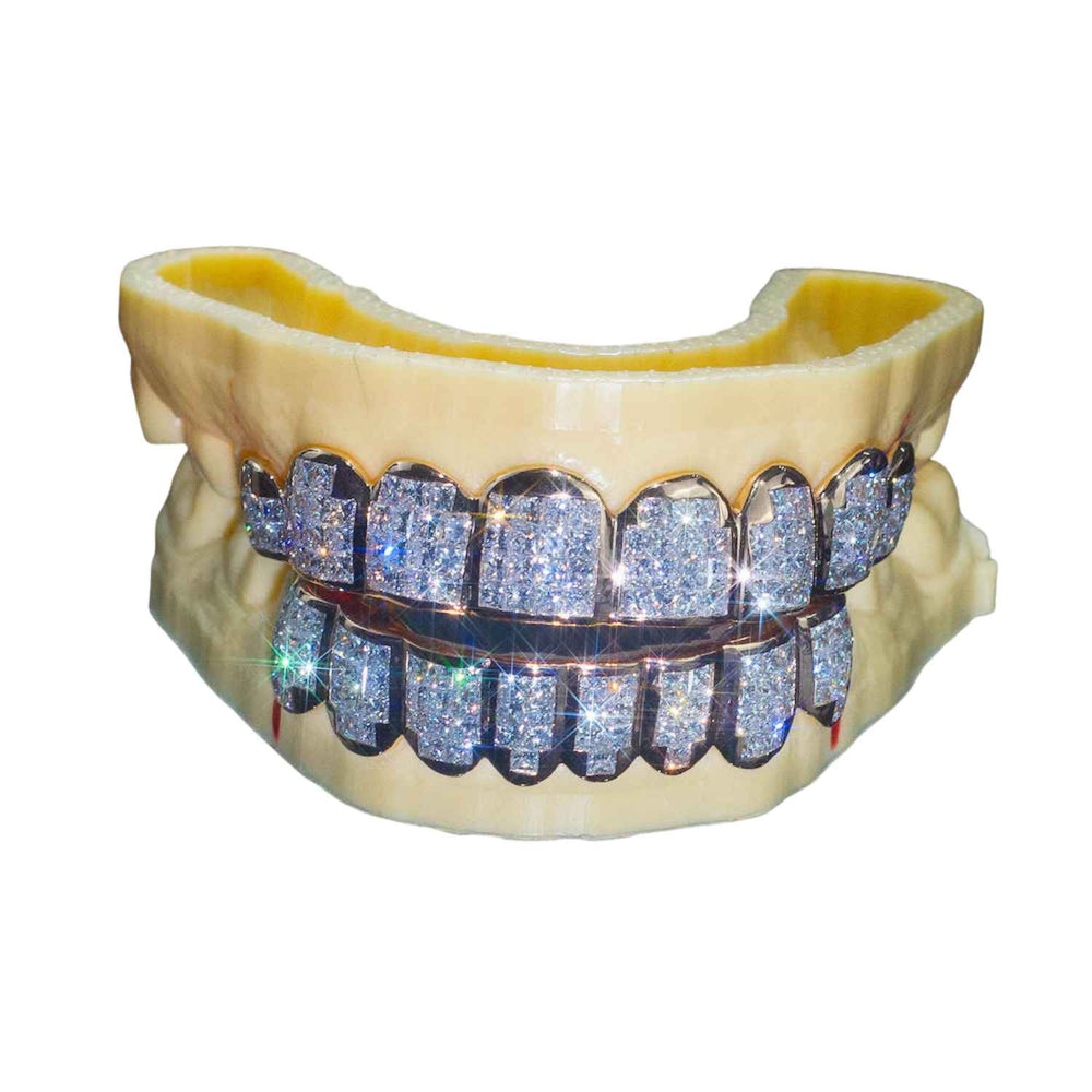 moissanite baguette diamond grillz front icecartel