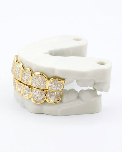 moissanite baguette diamond grillz yellow icecartel px side