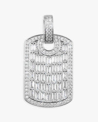 moissanite baguette dog tag pendant 14k gold main