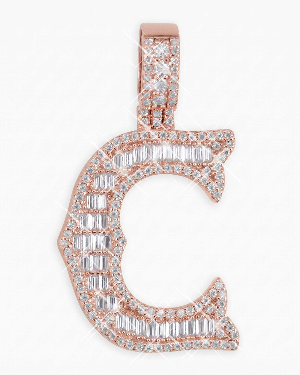 Moissanite Baguette Letter 