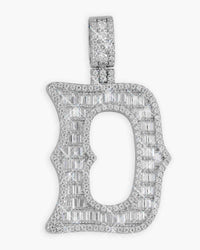moissanite baguette letter d pendant icecartel main