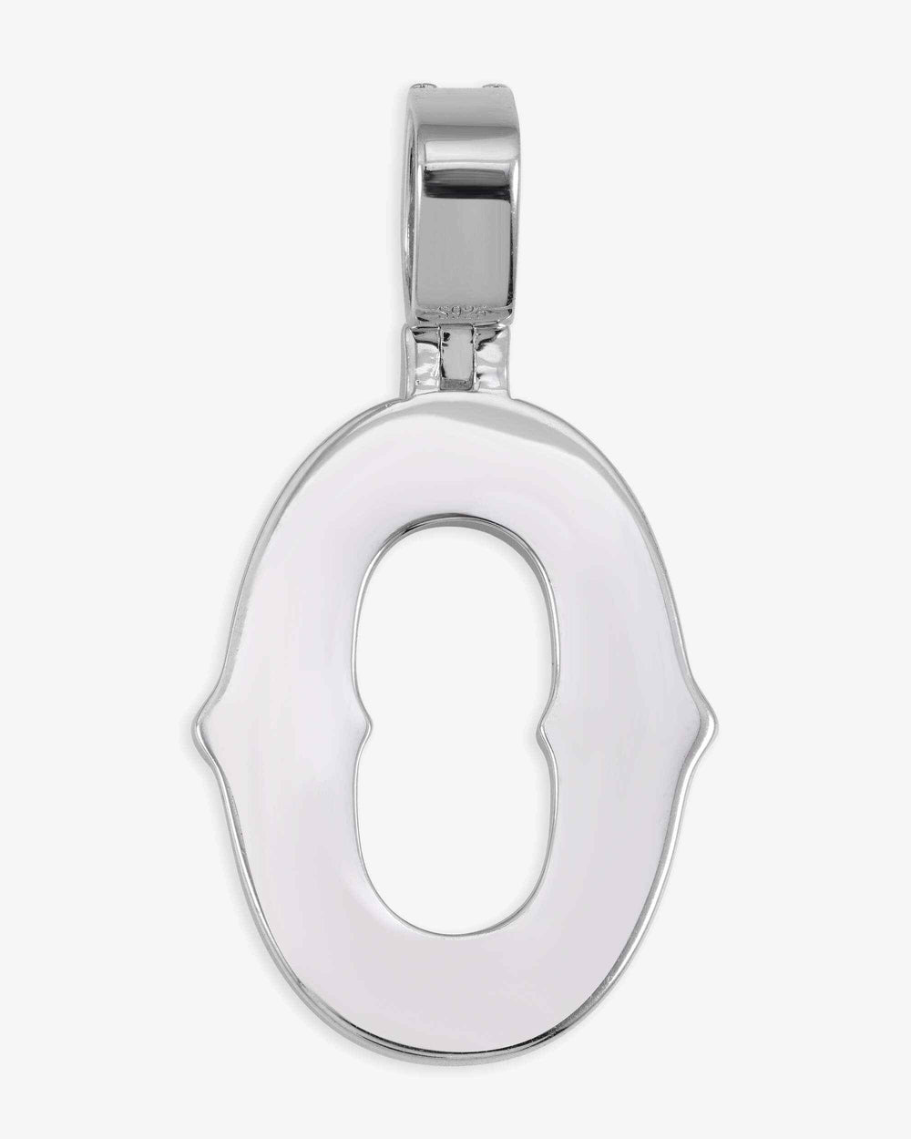 moissanite baguette letter o pendant icecartel back