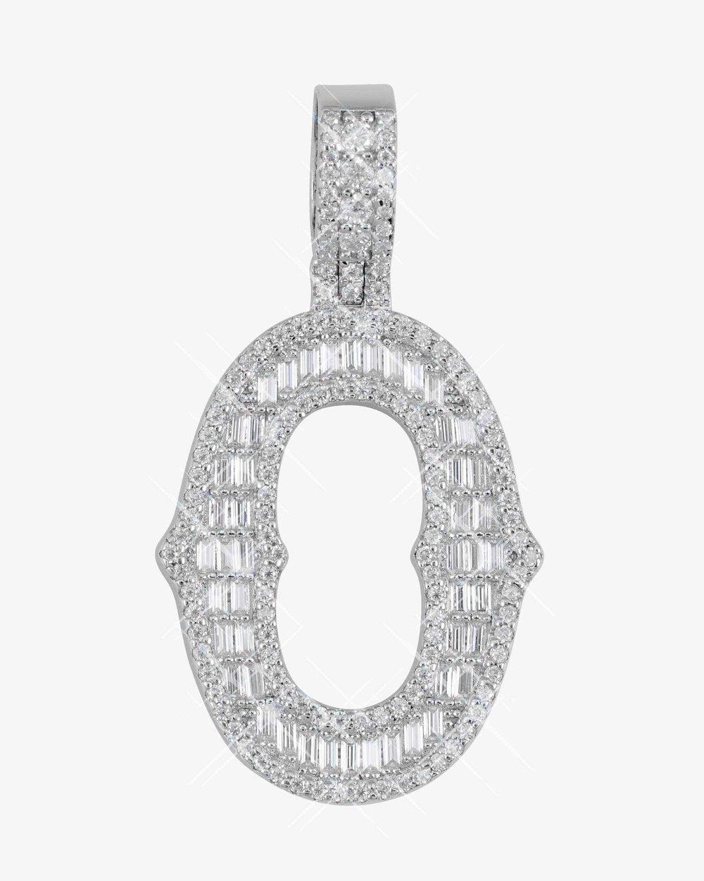 moissanite baguette letter o pendant icecartel main