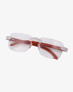 Moissanite Baguette Sunglasses 14K Gold - Clear