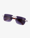 Moissanite Baguette Sunglasses 14K Gold - Blue