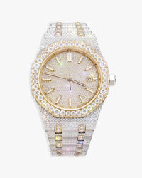 moissanite bust down watch 14k yellow gold white px new main