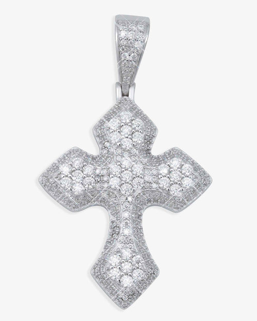 moissanite celtic cross pendant 14k yellow gold icecartel main