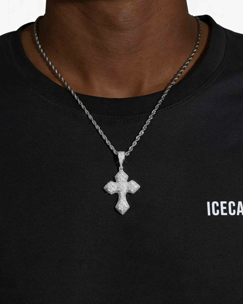 moissanite celtic cross pendant 14k yellow gold icecartel model