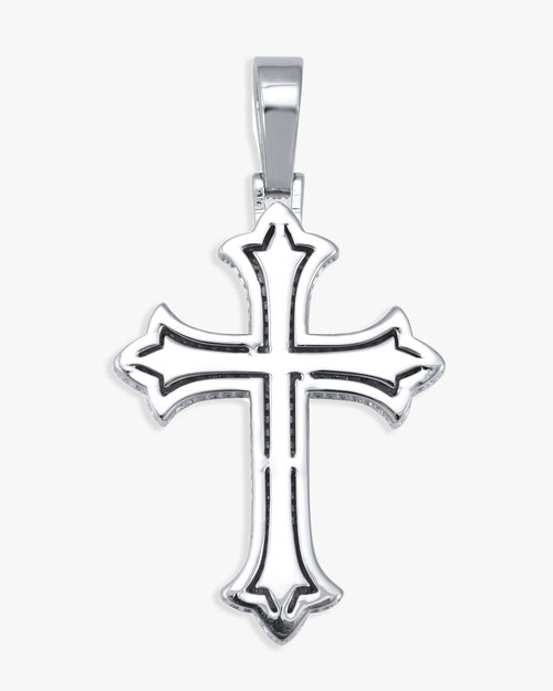 Moissanite Cross Pendant 14K Gold
