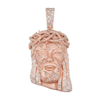 moissanite crown of thorns pendant 14k gold icecartel