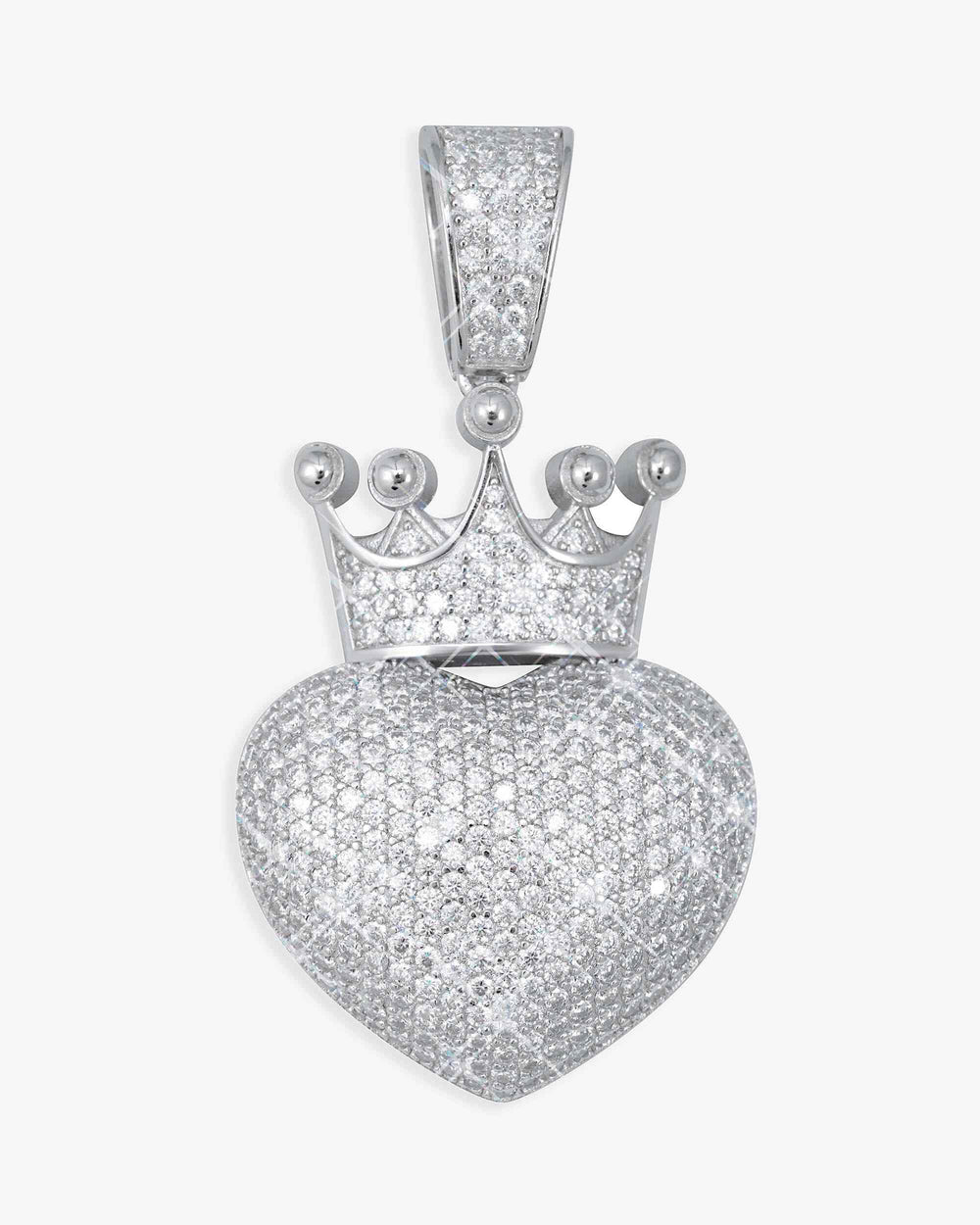 moissanite crowned heart pendant 14k gold icecartel main