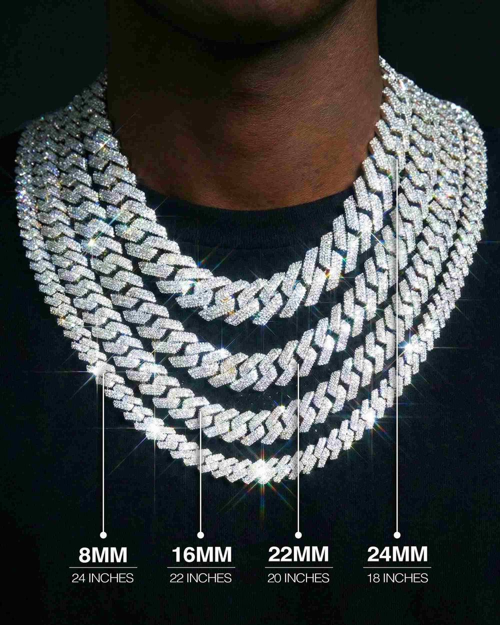 moissanite cuban chain model new