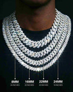 Moissanite Cuban Link Chain 14K Gold (ALL SIZES)