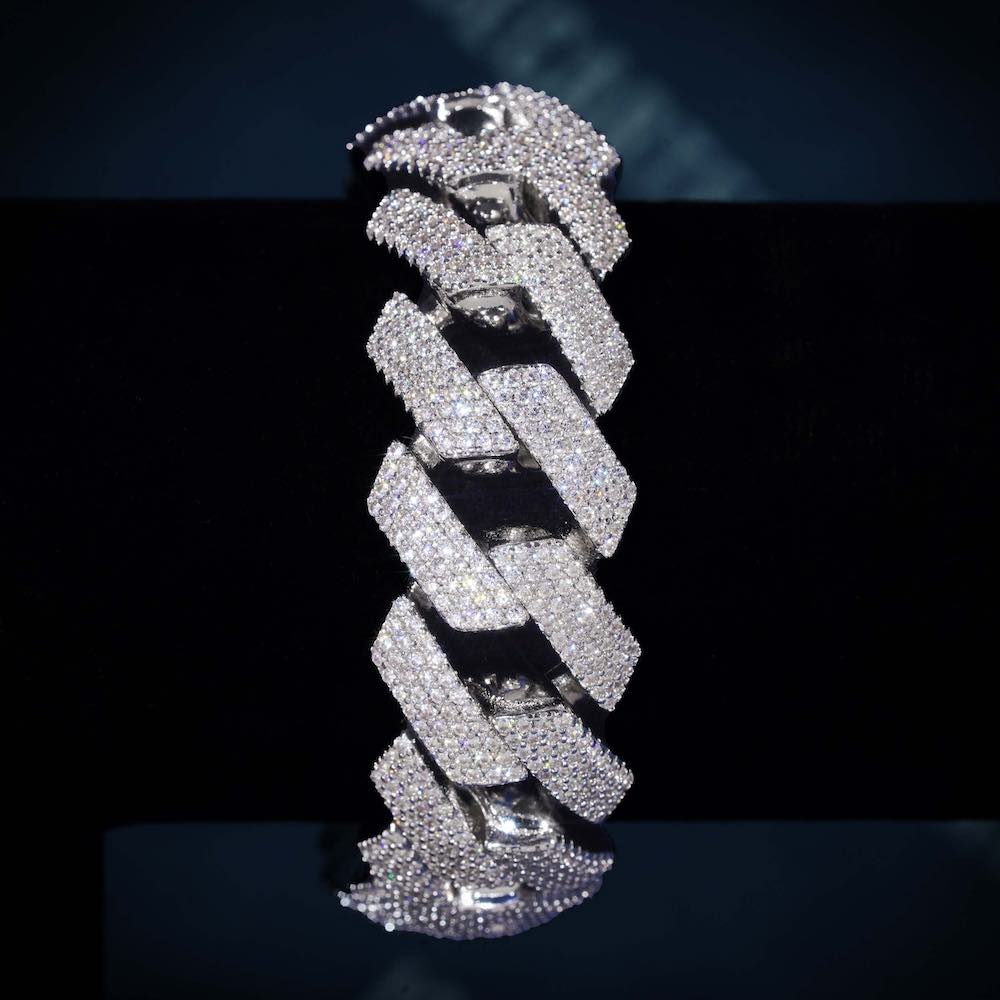 Moissanite Cuban Link Bracelet 20mm 