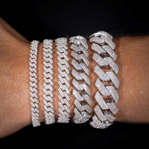 Moissanite Cuban Link Bracelet All Sizes model 2