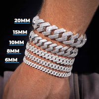 Moissanite Cuban Link Bracelet All Sizes Model