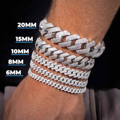 Moissanite Cuban Link Bracelet All Sizes Model