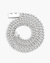 Moissanite Cuban Link Chain 14K Gold (ALL SIZES) - 10MM White Gold