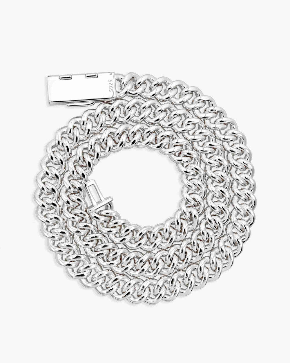 Moissanite Cuban Link Chain 14K Gold (ALL SIZES) - 10MM White Gold