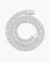 Moissanite Cuban Link Chain 14K Gold (ALL SIZES) - 10MM White Gold