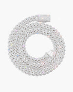 Moissanite Cuban Link Chain 14K Gold (ALL SIZES) - 10MM White Gold
