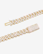 Moissanite Cuban Link Chain 14K Gold (ALL SIZES) - 10MM Yellow Gold