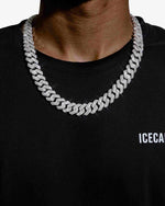 Moissanite Cuban Link Chain 14K Gold (ALL SIZES) - 15MM