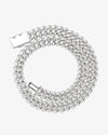 Moissanite Cuban Link Chain 14K Gold (ALL SIZES) - 15MM White Gold