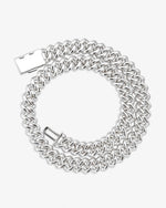 Moissanite Cuban Link Chain 14K Gold (ALL SIZES) - 15MM White Gold