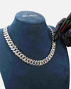Moissanite Cuban Link Chain 14K Gold (ALL SIZES) - 15MM White Gold