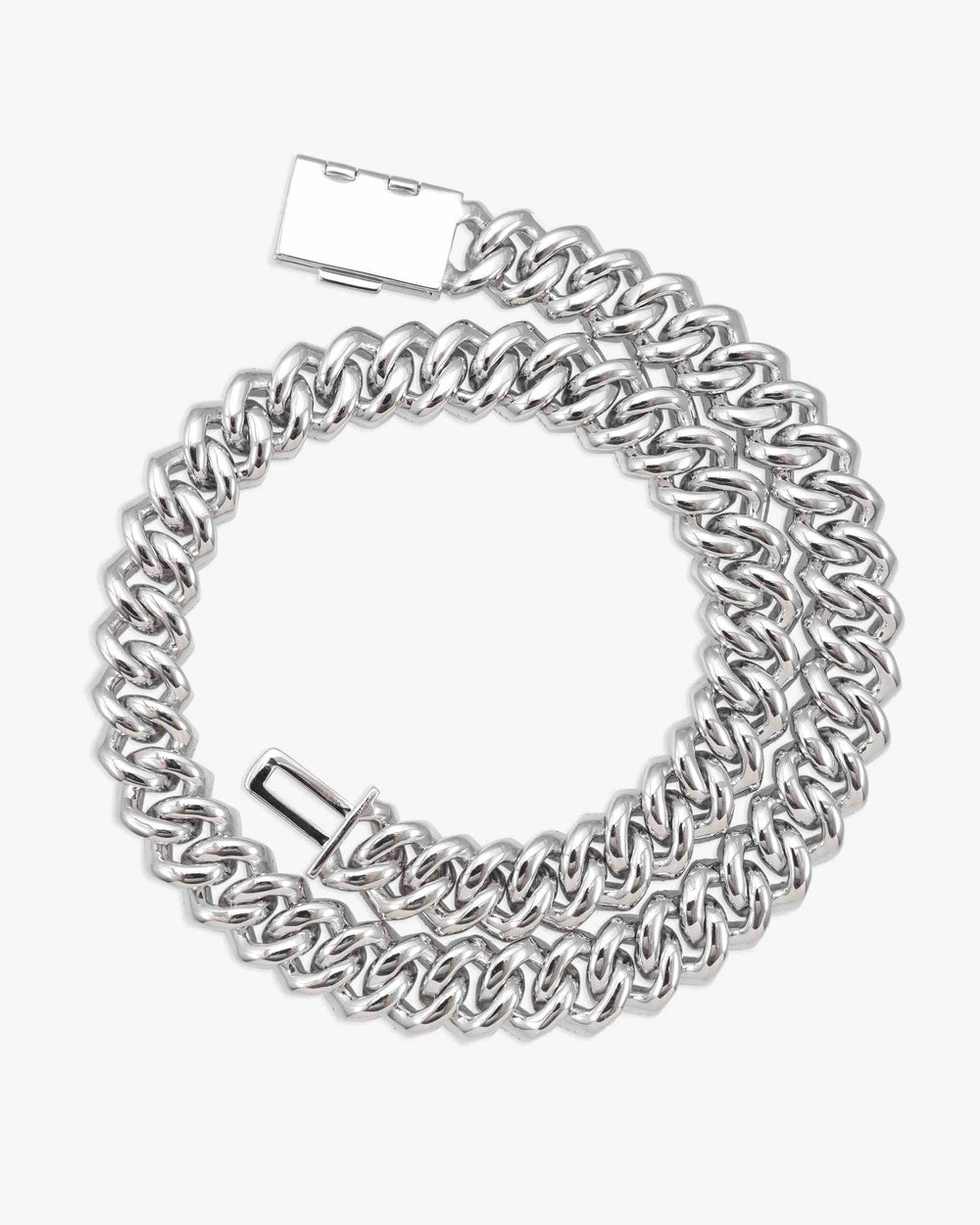 Moissanite Cuban Link Chain 14K Gold (ALL SIZES) - 20MM White Gold