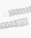 Moissanite Cuban Link Chain 14K Gold (ALL SIZES) - 20MM White Gold
