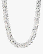 Moissanite Cuban Link Chain 14K Gold (ALL SIZES) - 20MM White Gold