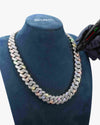 Moissanite Cuban Link Chain 14K Gold (ALL SIZES) - 20MM White Gold