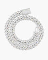 Moissanite Cuban Link Chain 14K Gold (ALL SIZES) - 20MM White Gold