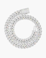 Moissanite Cuban Link Chain 14K Gold (ALL SIZES) - 20MM White Gold