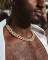 Moissanite Cuban Link Chain 14K Gold (ALL SIZES) - 20MM Yellow Gold