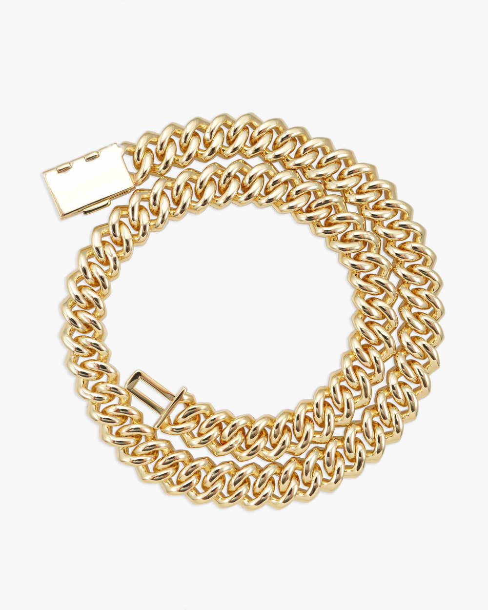 Moissanite Cuban Link Chain 14K Gold (ALL SIZES) - 15MM Yellow Gold