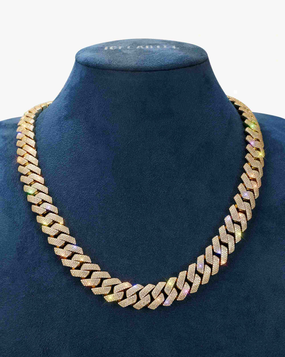 Moissanite Cuban Link Chain 14K Gold (ALL SIZES) - 15MM Yellow Gold